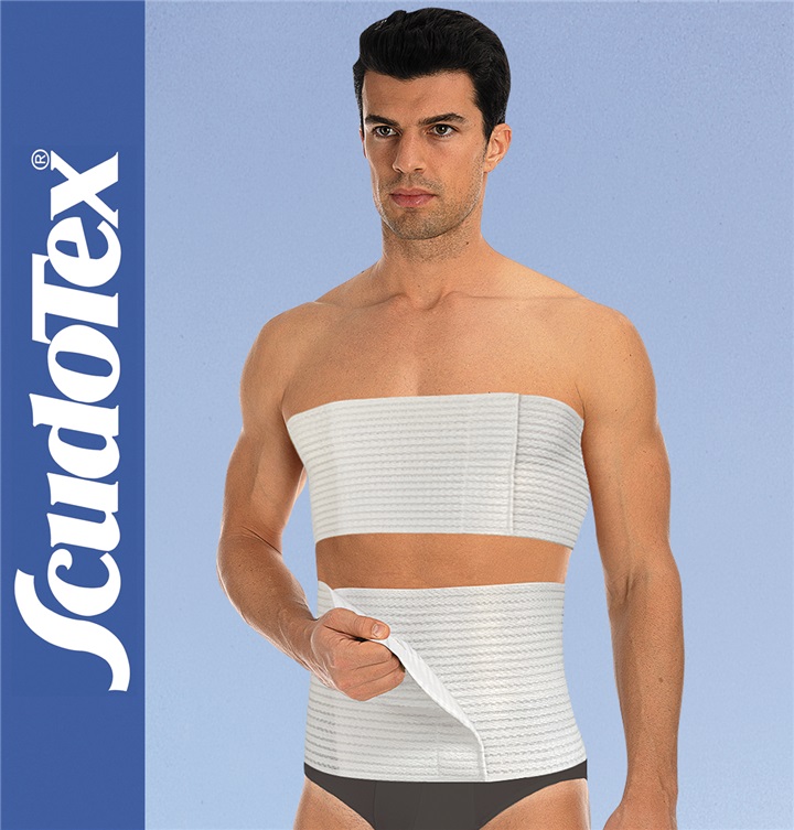 Scudotex 165 Multi-grippante – Bárhol rögzíthető, dupla záródású, extra magas légáteresztő deréköv (28 cm) – Fehér