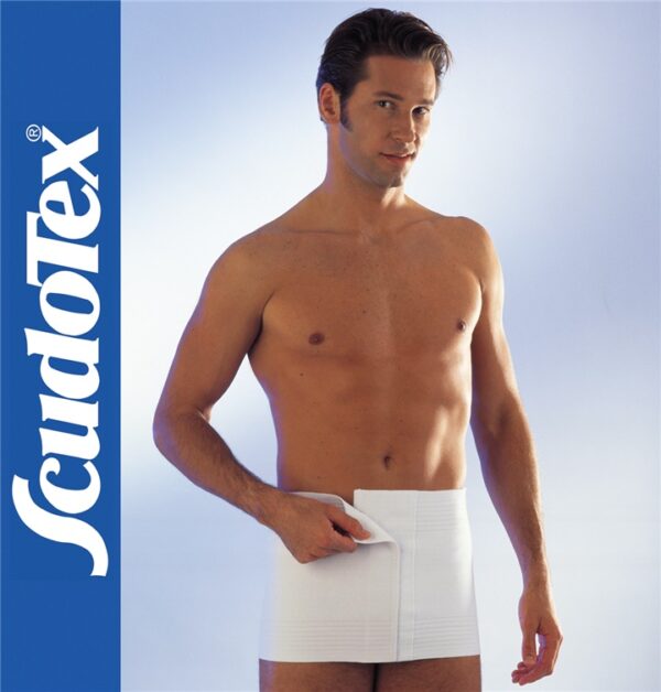 Scudotex 152 Cotton San – Állítható rugalmas pamut deréköv (27 cm) – Fehér