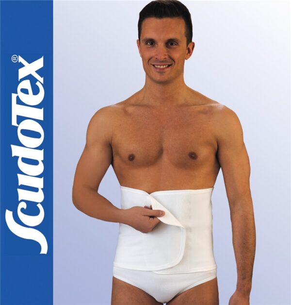 Scudotex 156 Support San – Merevítős állítható pamut deréköv (27 cm) – Fehér