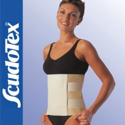 Scudotex 167 Addominal – Négy záródású extra széles merevítős védőöv párnával (32 cm) – Bézs