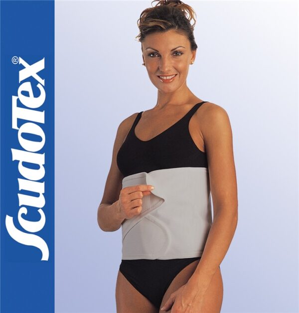 Scudotex 158 Sicur San – Dupla záródású merevítős deréköv (27 cm) – Szürke