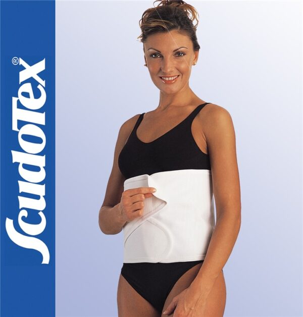 Scudotex 159 Sicur San – Dupla záródású merevítős pamut deréköv (27 cm) – Fehér