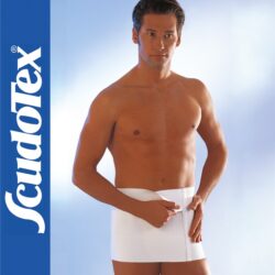 Scudotex 196 Cottonpiù – Állítható differenciált szövésű pamut deréköv (20 cm) – Fehér