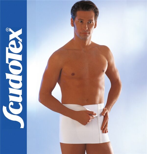 Scudotex 190 Cottonpiù – Állítható differenciált szövésű pamut deréköv (24 cm) – Fehér