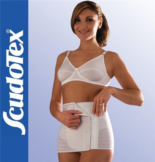 Scudotex 197 Multisan – Állítható légáteresztő kismama deréköv (27 cm) – Fehér