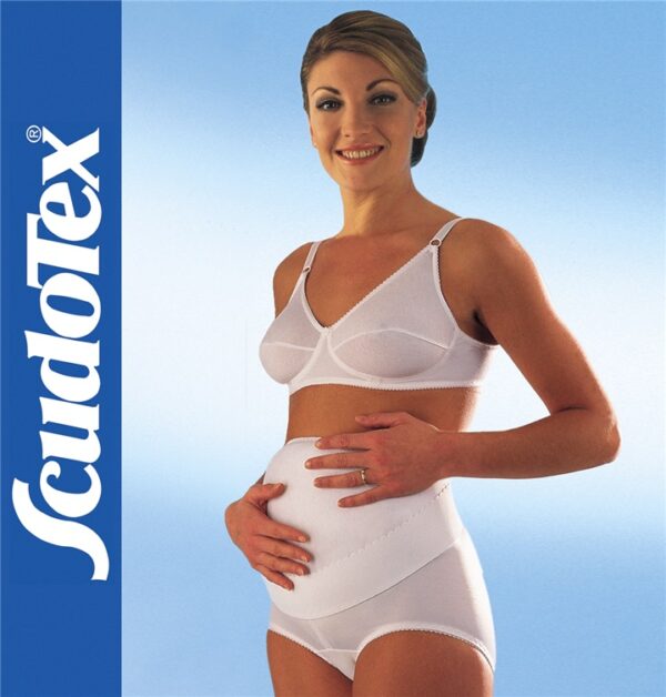 Scudotex 319 Support – Alátámasztó kismama fűzőnadrág pamuttal – Fehér
