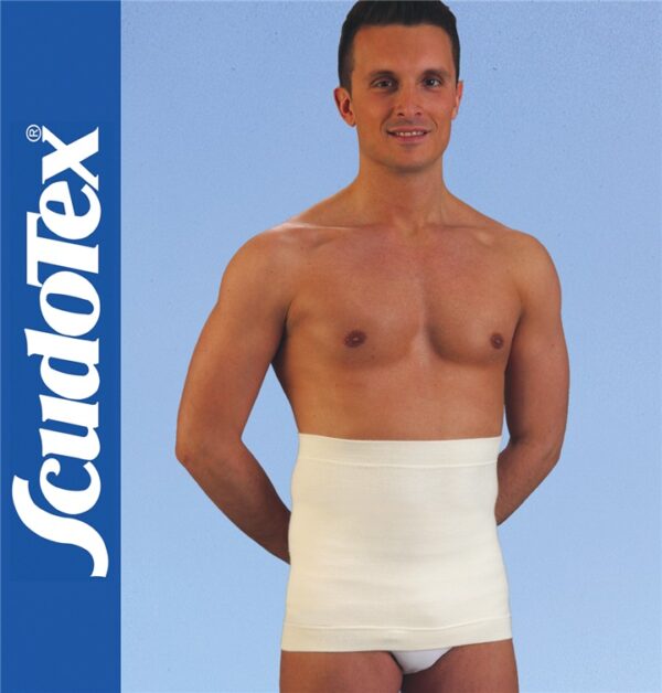 Scudotex 504 Angora – Varrásmentes angóra gyapjú derékmelegítő öv (29 cm) – Fehér