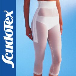 Scudotex 570 "Lipos" – Zsírleszívás utáni kompressziós fűzőnadrág dupla cipzárral – Fehér