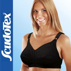 733 Athena cotton – elöl kapcsos, megerősített pamut melltartó (C kosár)- Fekete