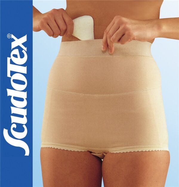 Scudotex 747 Cotton Lady – Női lágyéksérv-szorító fűzőnadrág pelottával – Bézs