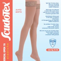 Scudotex 823 - 70 Denes nyitott orrú, öntapadós kompressziós combfix