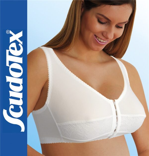828 Scudotex special postural – tartásjavító melltartó háti emlékeztető hevederrel (C kosár) – Fehér