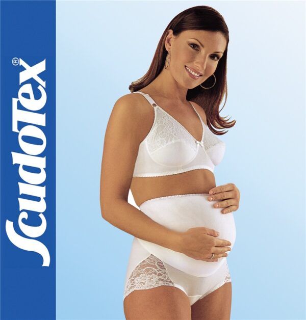 Scudotex 900 Cotton Mater – Csipkés kismama fűzőnadrág pocaktámasszal – Fehér