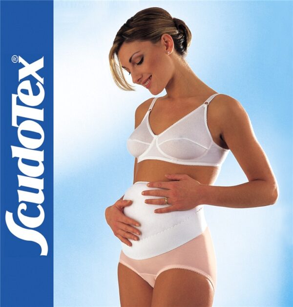 Scudotex 902 Cotton Mater – Állítható kismama hastartó öv pamuttal – Fehér
