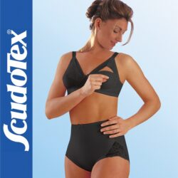 Scudotex 904 Elegant Cotton – Csipkés alakformáló és szülés utáni fűzőnadrág – Fekete