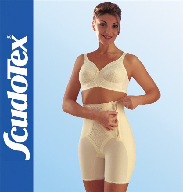 Scudotex 968 Mirage Bermuda – Magasított derekú alakformáló fűzőnadrág combfixálóval (Pezsgő)