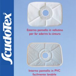 Scudotex C762 – Tartalék hasi panel sztómaövhöz (24 cm-es övhöz, 7 cm-es nyílással) – Fehér