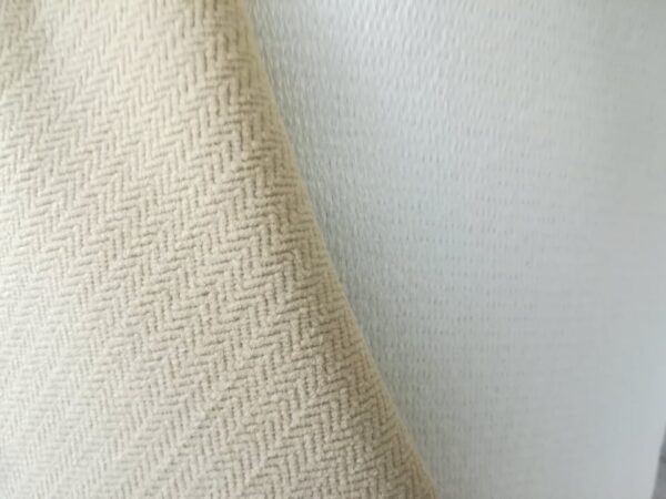 Gyapjú haskötő szövet, fehér-testszínű, 30 cm